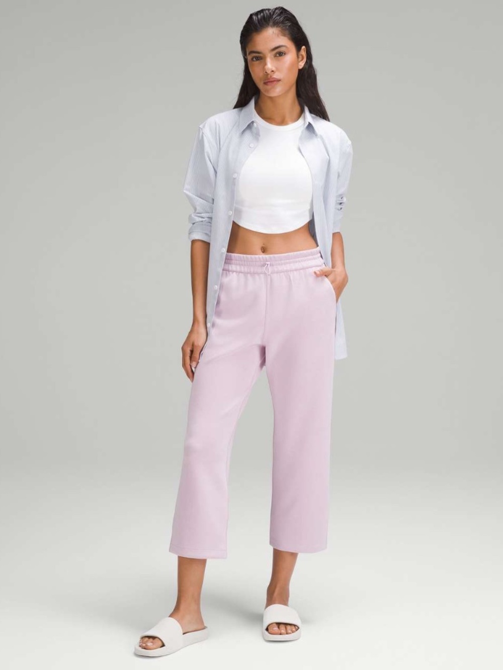 Lululemon Softstreme Straight Leg Cropped pant Pink Peony SIZE 10